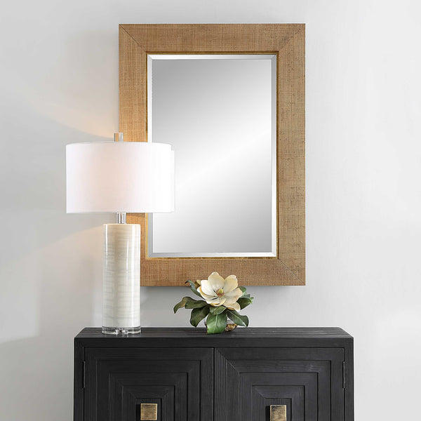 Uttermost Bungalow Grass Cloth Mirror