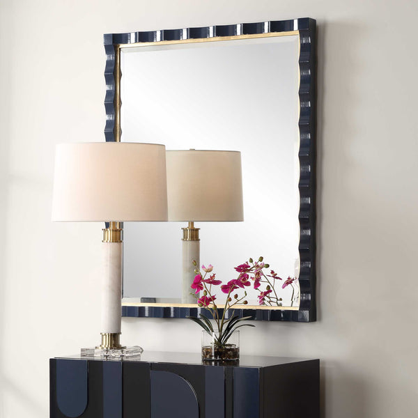 Uttermost Gulf Navy Blue Mirror