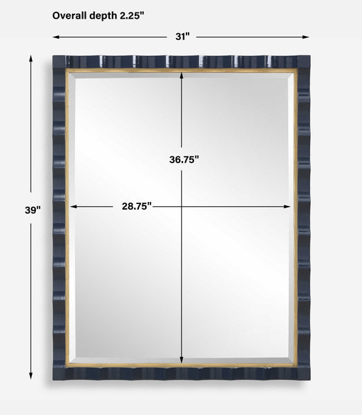 Uttermost Gulf Navy Blue Mirror
