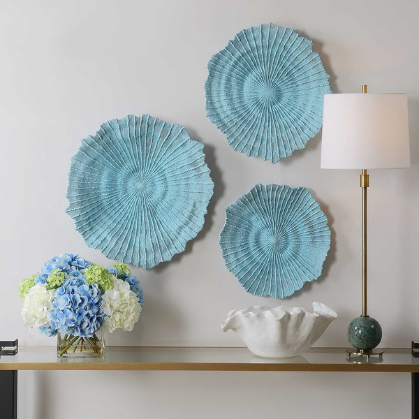 Uttermost Ocean Gems Blue Wall Decor Set/3