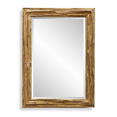 Uttermost Overlap Teak Wood Mirror