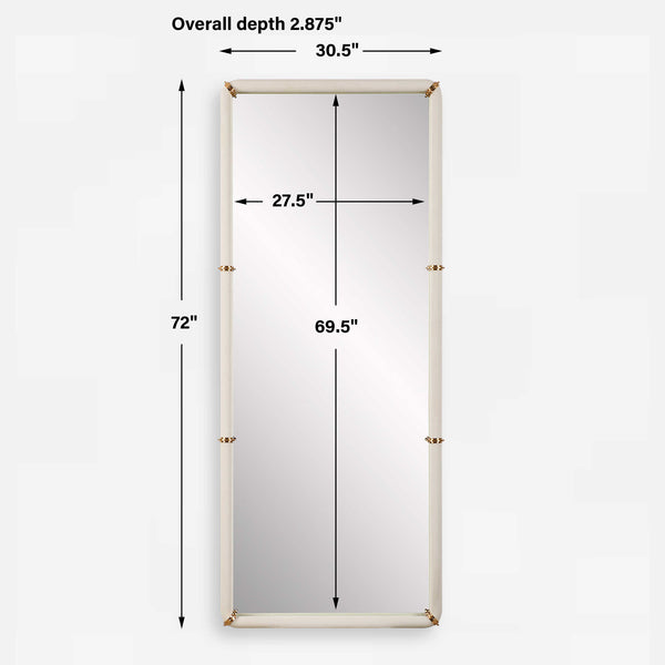 Uttermost Cyprus White Dressing Mirror