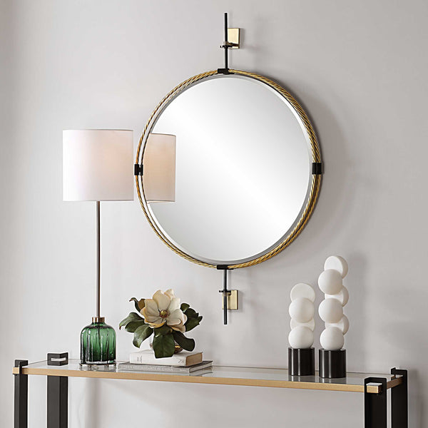 Uttermost Guardrail Round Mirror