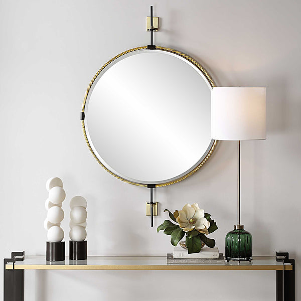 Uttermost Guardrail Round Mirror