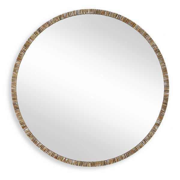 Uttermost Odeon Shell Inlay Round Mirror