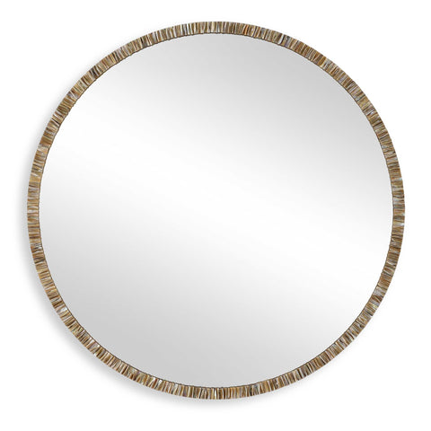 Uttermost Odeon Shell Inlay Round Mirror