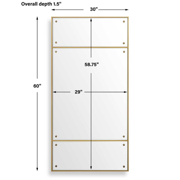 Uttermost Wrenton Brass Rectangular Mirror