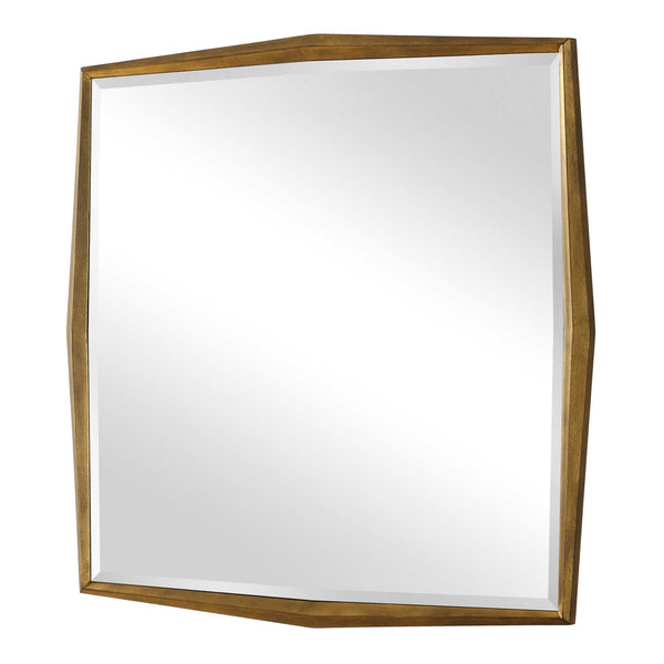 Uttermost On Point Square Gold Mirror