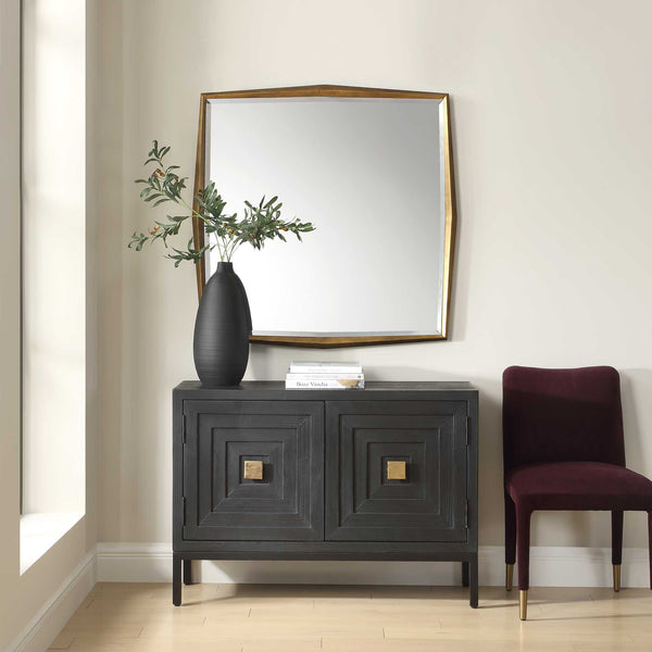 Uttermost On Point Square Gold Mirror
