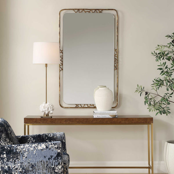 Uttermost Tahoma Antiqued Gold Mirror