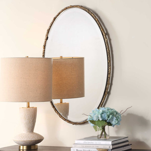 Uttermost Twisted Branch Oval Mirror