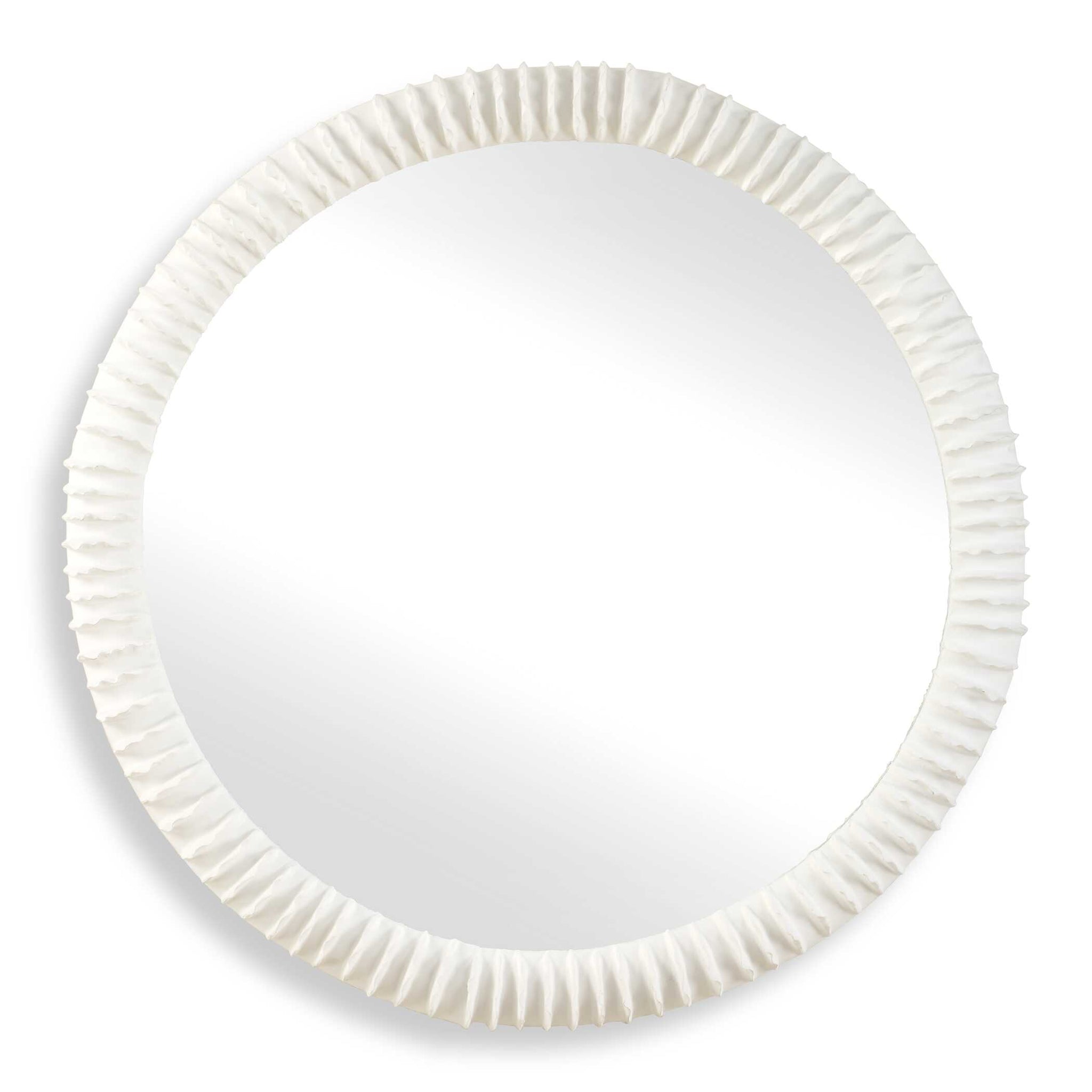 Uttermost Akiko White Round Mirror