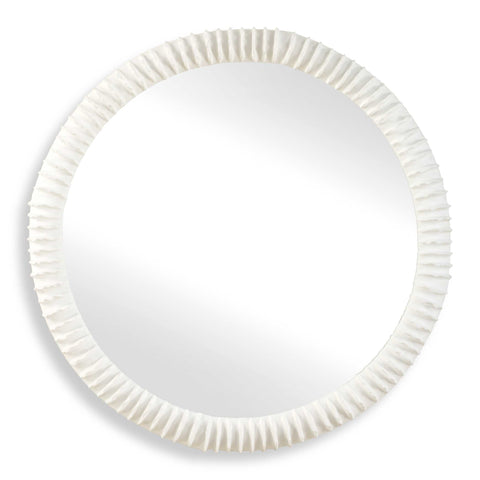 Uttermost Akiko White Round Mirror