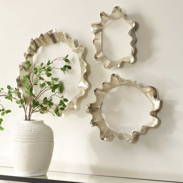 Uttermost Ripple Effect Silver Wall Art Set/3