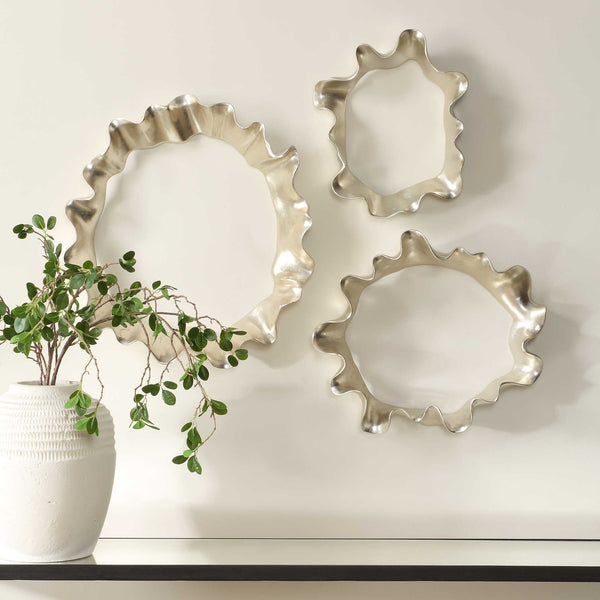 Uttermost Ripple Effect Silver Wall Art Set/3