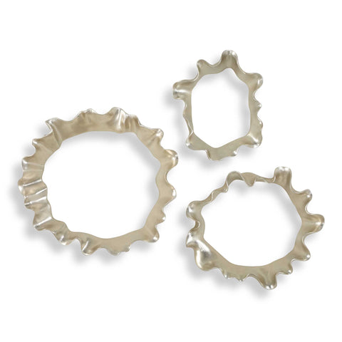 Uttermost Ripple Effect Silver Wall Art Set/3