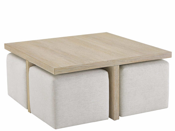 Dockside Cocktail Table with Ottomans