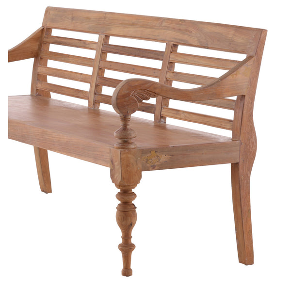 Antique Plantation Grown Teak Bench - 64389 - image 6