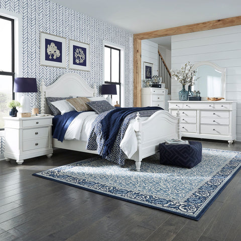 Queen Poster Bed, Dresser & Mirror, Chest, Night Stand