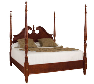 PEDIMENT POSTER KING BED - COMPLETE