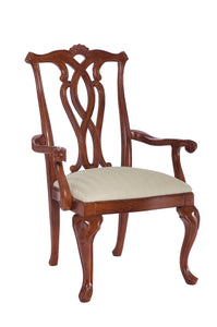 PIERCED BACK ARM CHAIR