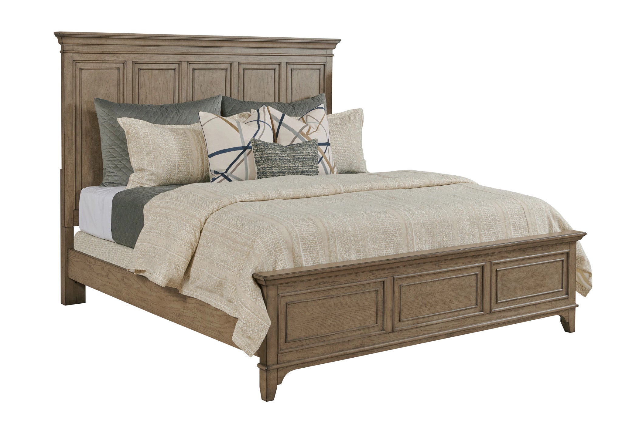 CAL KING PANEL BED FOOTBOARD W/RAILS+SLATS