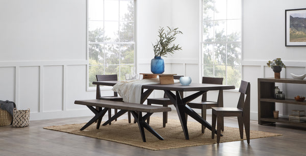 Ironwood Collection Dining Bench Dark Vinegar finish