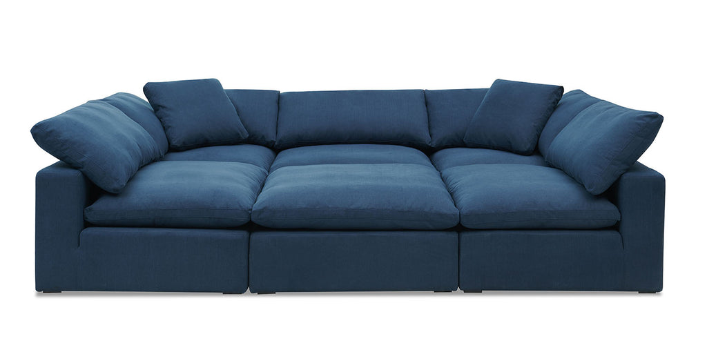 Dream navy modular 6 piece sectional deals