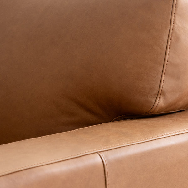 Tolland L Shaped Sectional Chestnut leather