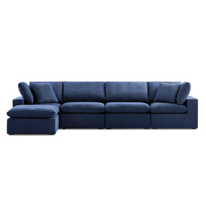 Bowe XL Chaise Shaped Sectional Navy