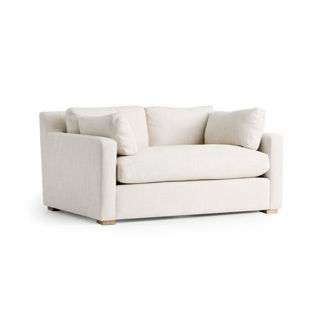 Laurel Collection Loveseat Oat White