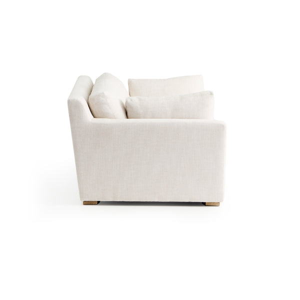Laurel Collection Loveseat Oat White