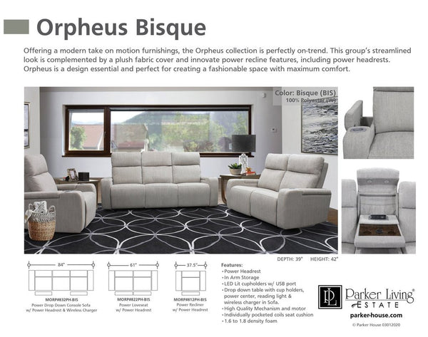 Orpheus-Bisque Power  Loveseat (Coming Soon)