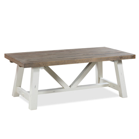 Chester Dining Table 78" Distressed White finish