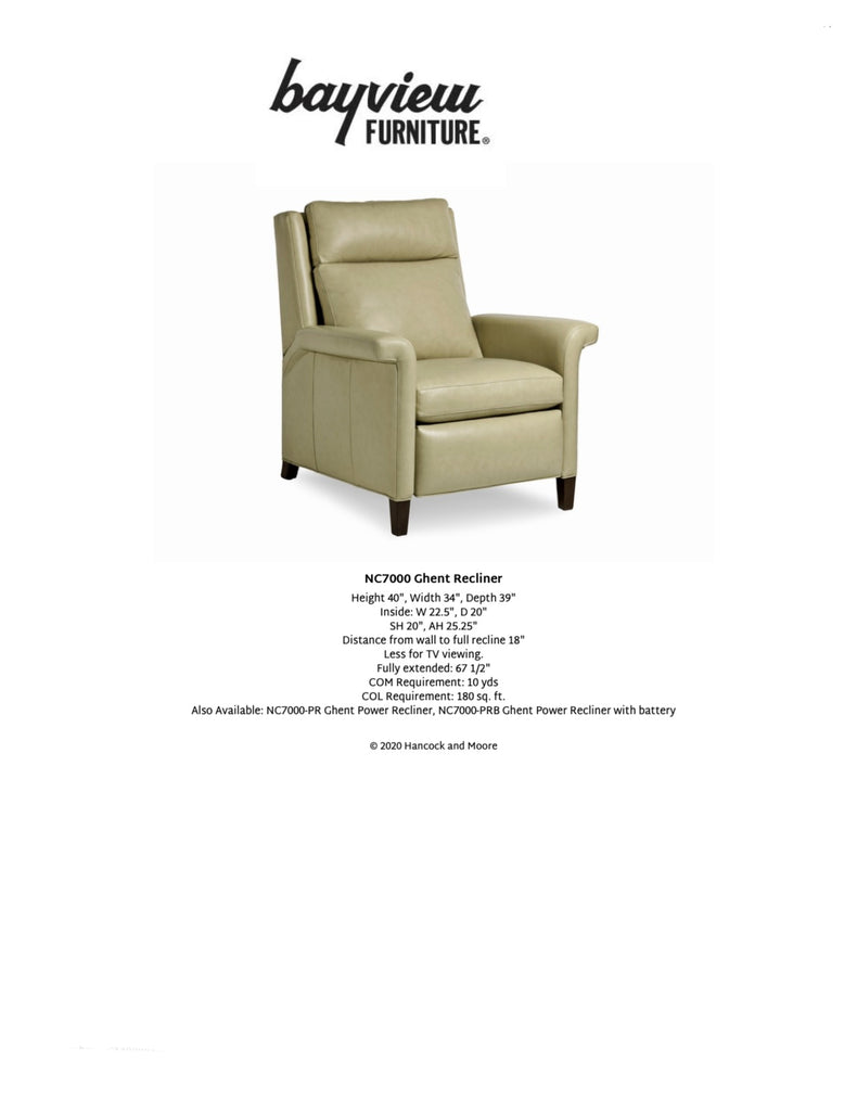 Ghent Recliner Bayview Furniture