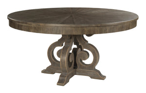 ELLSWORTH ROUND DINING TABLE - COMPLETE