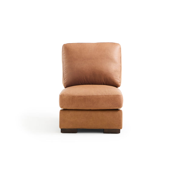 Tolland Armless Love Chestnut leather