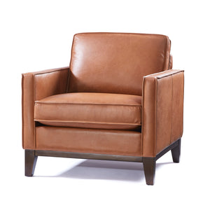 Wells Collection Chair Chestnut leather