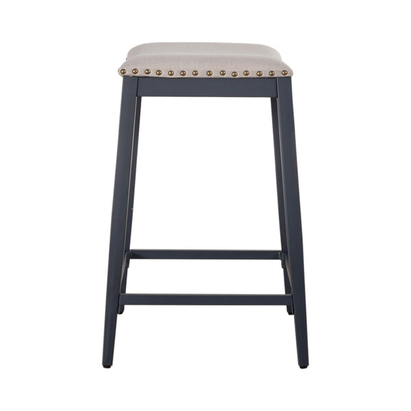 Liberty Furniture 179-B000124-N Backless Uph Counter Chair- Navy