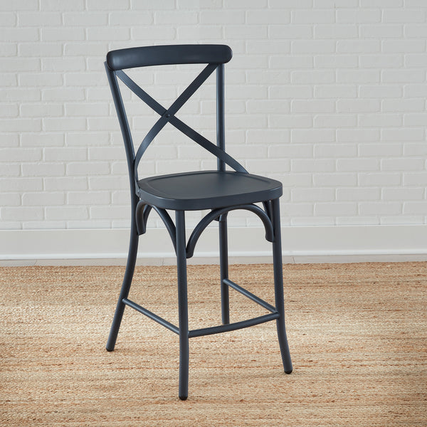Liberty Furniture 179-B300524-N X Back Counter Chair- Navy