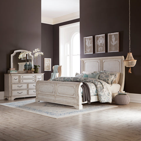 Liberty Furniture 455W-BR-KSLDM King Sleigh Bed, Dresser & Mirror