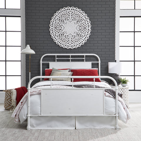 Liberty Furniture 179-BR15HFR-AW King Metal Bed - Antique White