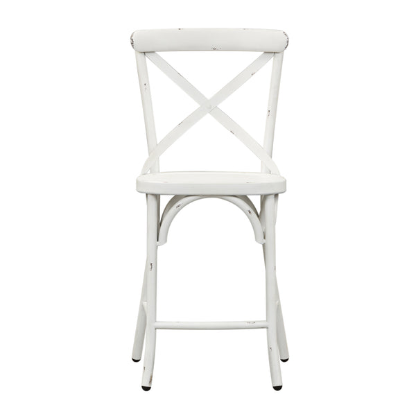 Liberty Furniture 179-B300524-AW X Back Counter Chair - Antique White