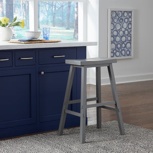 Liberty Furniture A38-B1830-G 30 Inch Sawhorse Stool- Gray