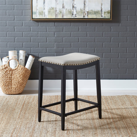 Liberty Furniture 179-B000124-B Backless Uph Counter Chair- Black