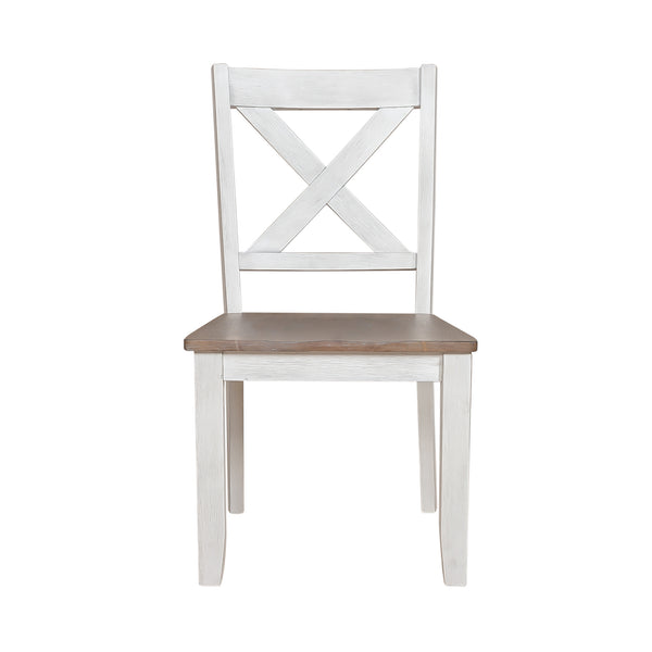 Liberty Furniture 519WH-C3000S X Back Side Chair- White (RTA)