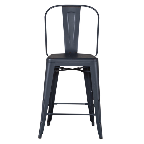 Liberty Furniture 179-B350524-N Bow Back Counter Chair- Navy