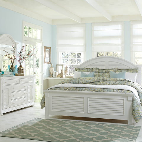 Liberty Furniture 607-BR-KPBDM King Panel Bed, Dresser & Mirror