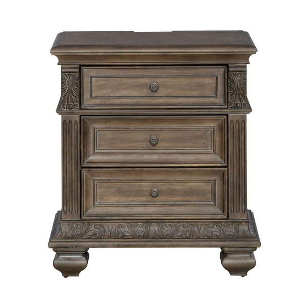 Liberty Furniture 502-BR61 3 Drawer Night Stand with Charging Station
