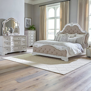 Liberty Furniture 244-BR-OQUBDMC Opt Queen Uph Bed, Dresser & Mirror, Chest
